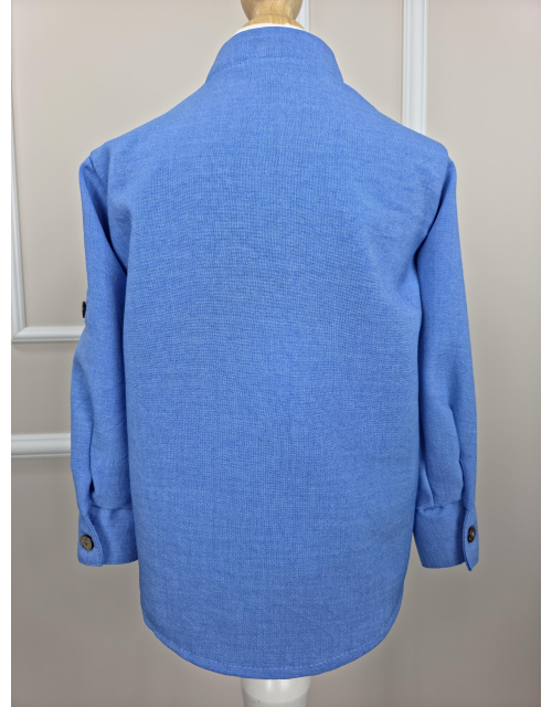 KOSZULA CHŁOPIĘCA niebieska stójka 100% BAWEŁNA Produkt Polski