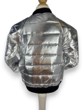 KURTKA BOMBERKA srebrna metaliczna przejściowa PRODUKT POLSKI