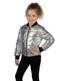 KURTKA BOMBERKA srebrna metaliczna przejściowa PRODUKT POLSKI