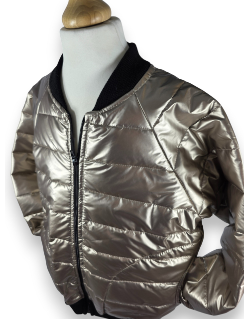 KURTKA BOMBERKA złota METALICZNA glamour PRODUKT POLSKI