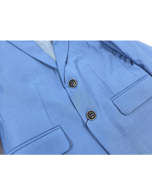 GARNITUR CHŁOPIĘCY chabrowy niebieski KOMUNIA WESELE elegancki