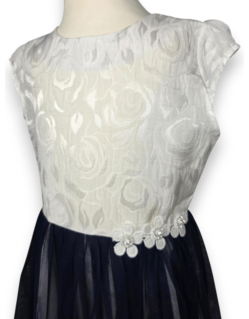 SUKIENKA WIZYTOWA granatowa tiul PRODUKT POLSKI