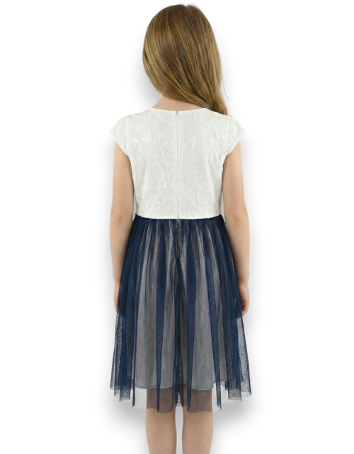 SUKIENKA WIZYTOWA granatowa tiul PRODUKT POLSKI