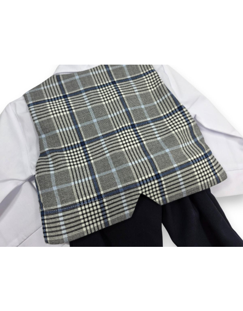 KOMPLET 4w1 kamizelka krata mucha ROCZEK wesele PRODUKT POLSKI