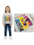 BLUZA DZIEWCZĘCA szara kaptur HUNTRIX nadruk PRODUKT POLSKI