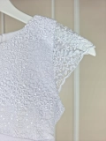 SUKIENKA KOMUNIJNA długa ELEGANCKA biała tiul koronka PRODUKT POLSKI