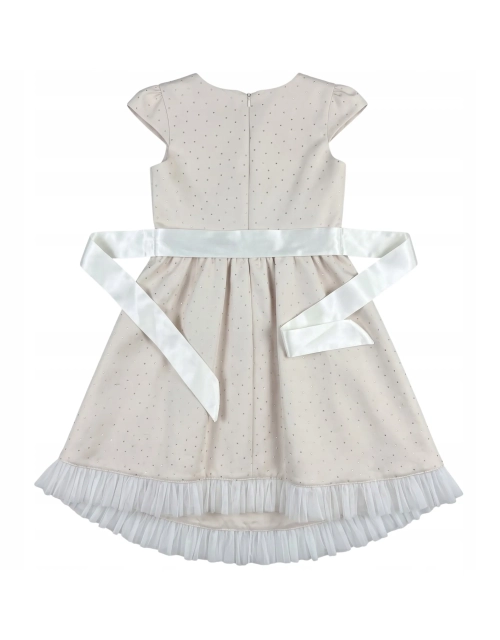 Sukienka dziewczęca wizytowa tiulowa róż delikatna PRODUKT POLSKI