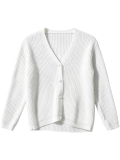 Elegancki Sweter Dziewczęcy Rozpinany Biały Kardigan PRODUKT POLSKI