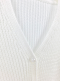 Elegancki Sweter Dziewczęcy Rozpinany Biały Kardigan PRODUKT POLSKI