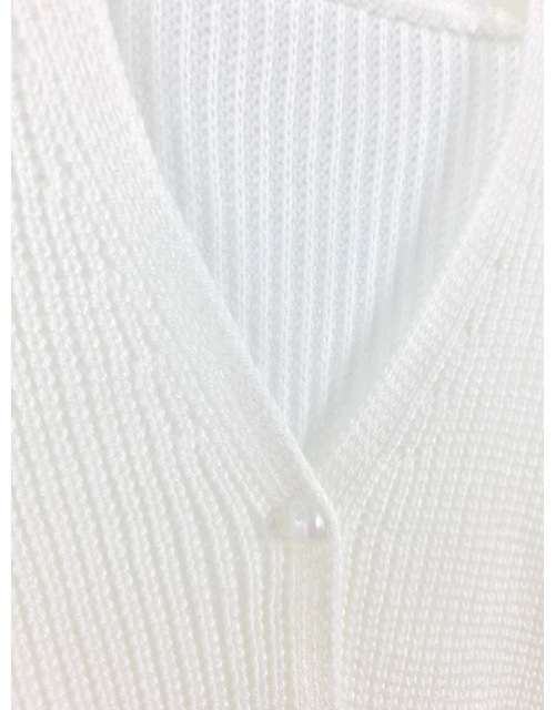 Elegancki Sweter Dziewczęcy Rozpinany Biały Kardigan PRODUKT POLSKI